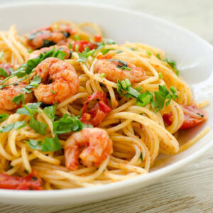 Spaghetti com Camarão